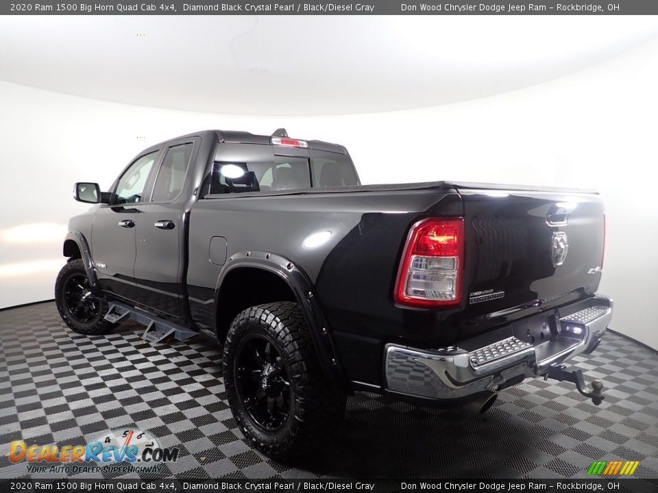 2020 Ram 1500 Big Horn Quad Cab 4x4 Diamond Black Crystal Pearl / Black/Diesel Gray Photo #7