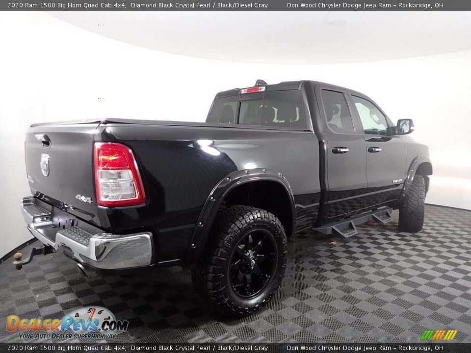 2020 Ram 1500 Big Horn Quad Cab 4x4 Diamond Black Crystal Pearl / Black/Diesel Gray Photo #11