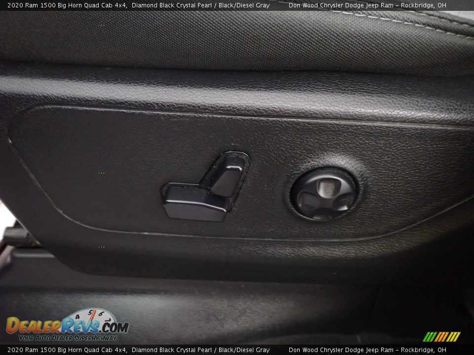 2020 Ram 1500 Big Horn Quad Cab 4x4 Diamond Black Crystal Pearl / Black/Diesel Gray Photo #14