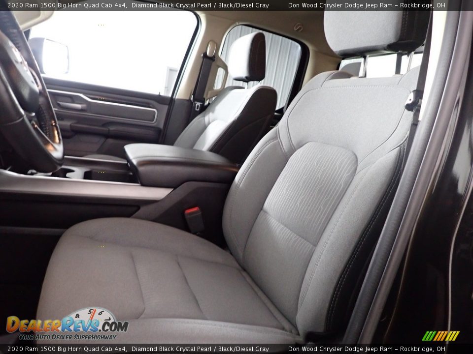 2020 Ram 1500 Big Horn Quad Cab 4x4 Diamond Black Crystal Pearl / Black/Diesel Gray Photo #15