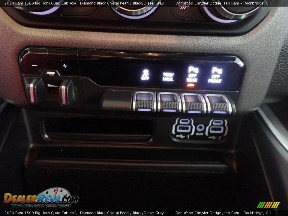 2020 Ram 1500 Big Horn Quad Cab 4x4 Diamond Black Crystal Pearl / Black/Diesel Gray Photo #21