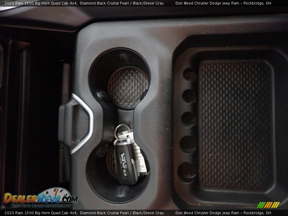 2020 Ram 1500 Big Horn Quad Cab 4x4 Diamond Black Crystal Pearl / Black/Diesel Gray Photo #22