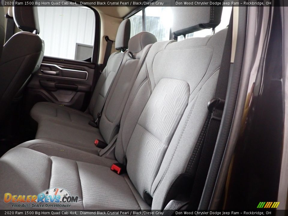 2020 Ram 1500 Big Horn Quad Cab 4x4 Diamond Black Crystal Pearl / Black/Diesel Gray Photo #26