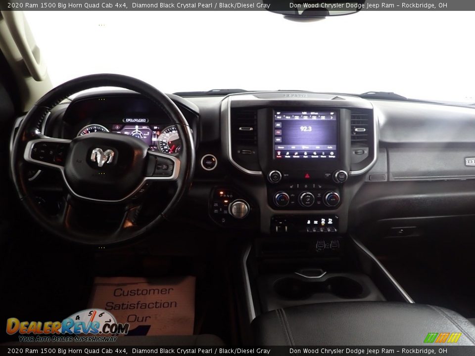 2020 Ram 1500 Big Horn Quad Cab 4x4 Diamond Black Crystal Pearl / Black/Diesel Gray Photo #27