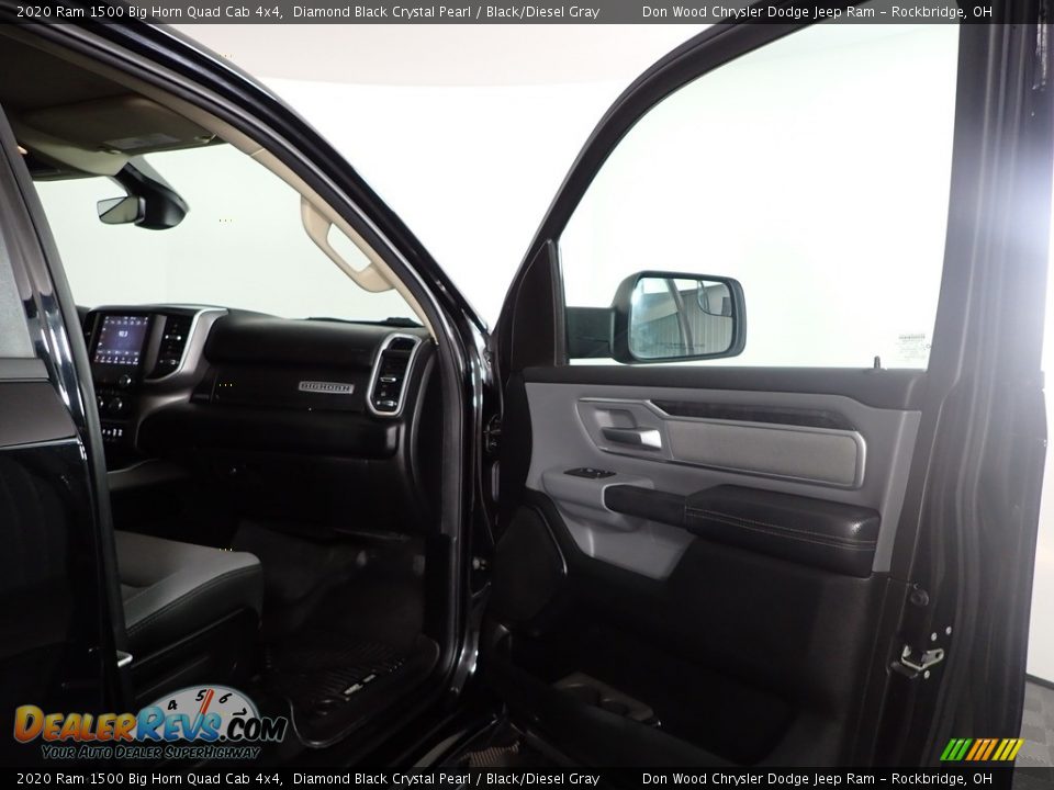 2020 Ram 1500 Big Horn Quad Cab 4x4 Diamond Black Crystal Pearl / Black/Diesel Gray Photo #28