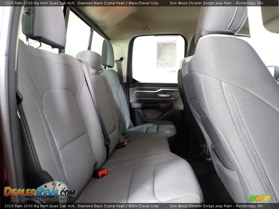 2020 Ram 1500 Big Horn Quad Cab 4x4 Diamond Black Crystal Pearl / Black/Diesel Gray Photo #31