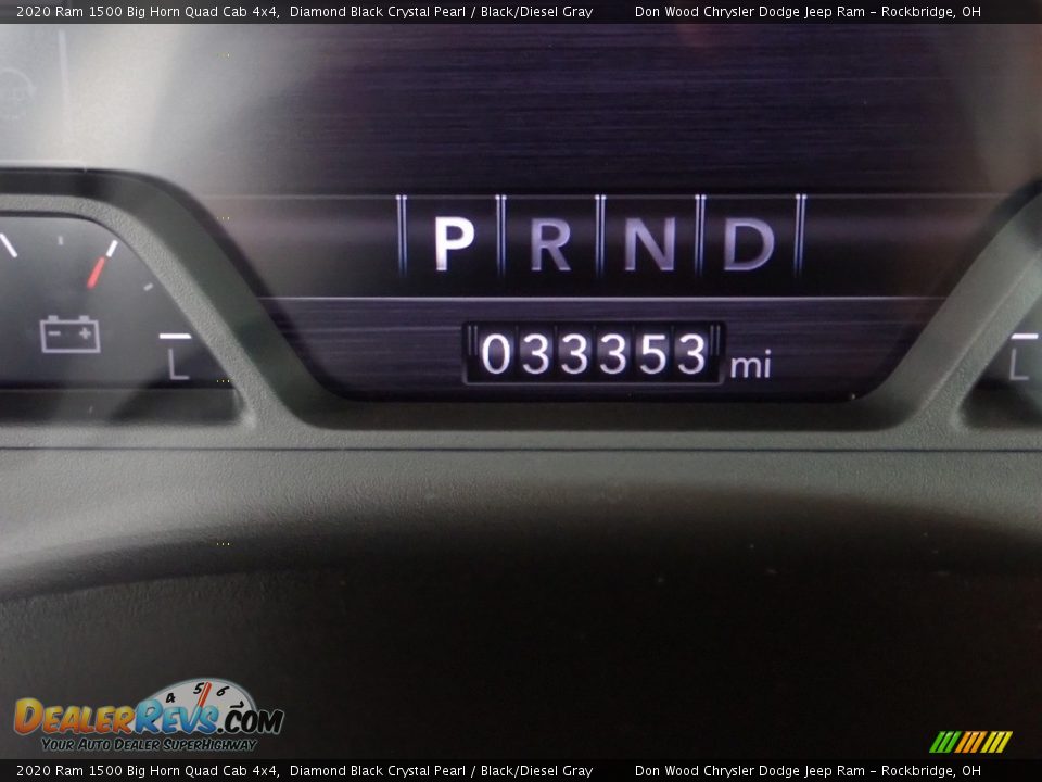 2020 Ram 1500 Big Horn Quad Cab 4x4 Diamond Black Crystal Pearl / Black/Diesel Gray Photo #33