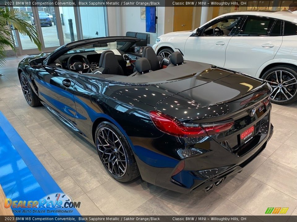 2023 BMW M8 Competition Convertible Black Sapphire Metallic / Sakhir Orange/Black Photo #2