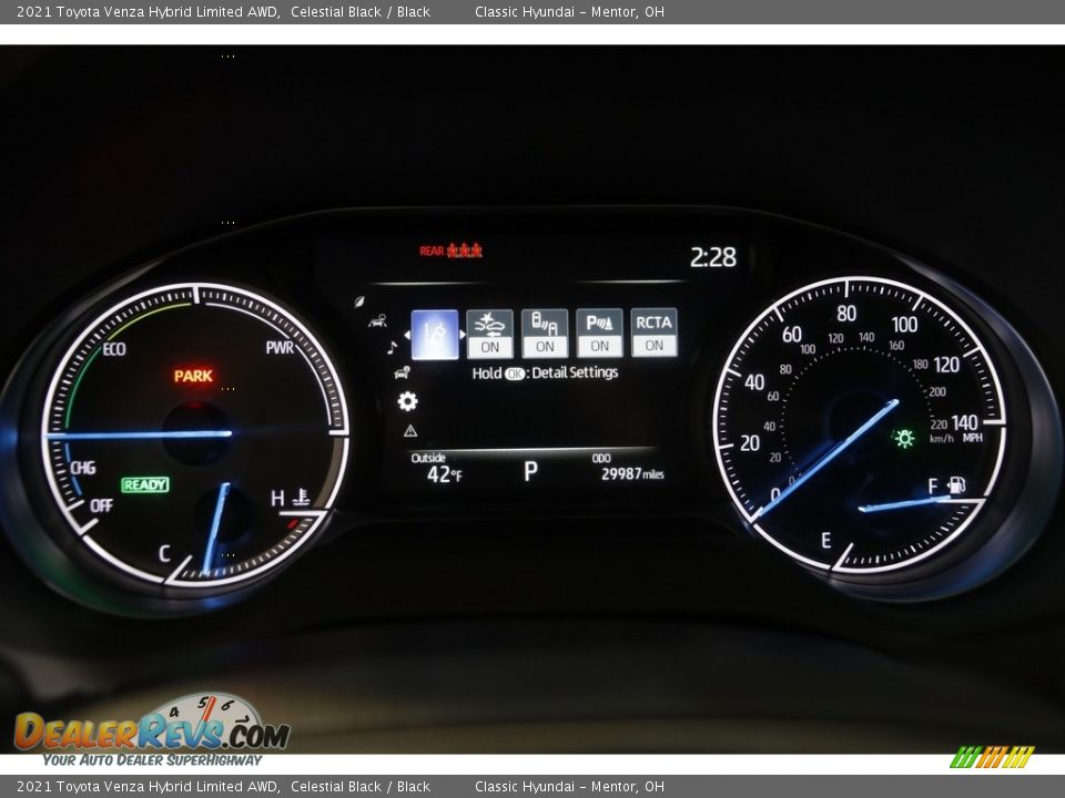 2021 Toyota Venza Hybrid Limited AWD Celestial Black / Black Photo #8