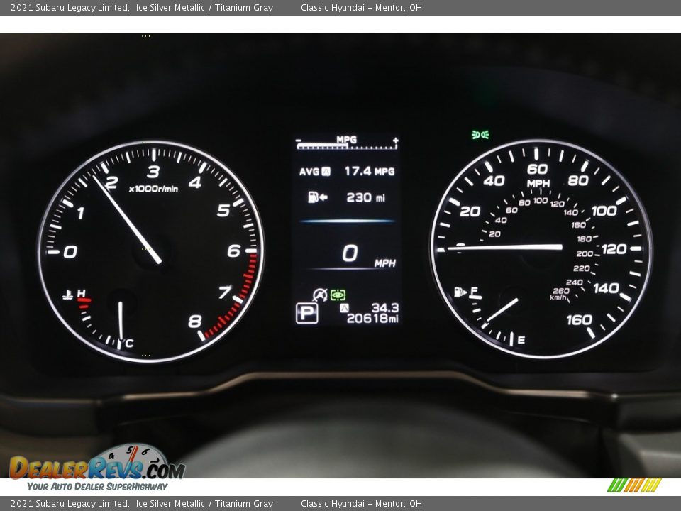 2021 Subaru Legacy Limited Gauges Photo #8