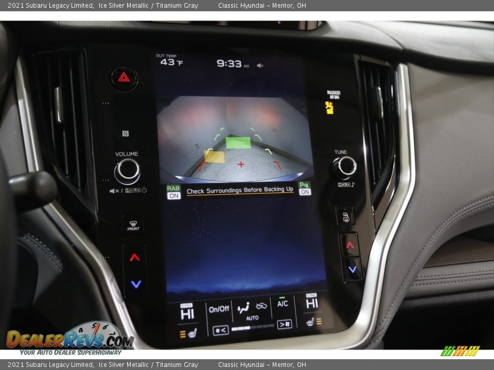 Controls of 2021 Subaru Legacy Limited Photo #13
