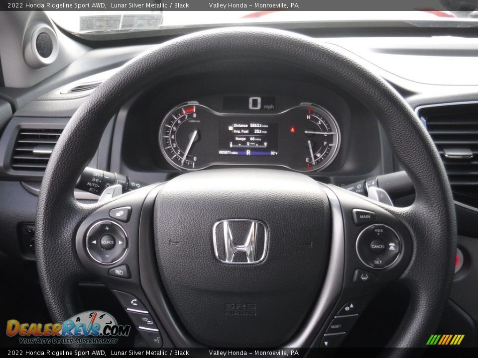 2022 Honda Ridgeline Sport AWD Steering Wheel Photo #29