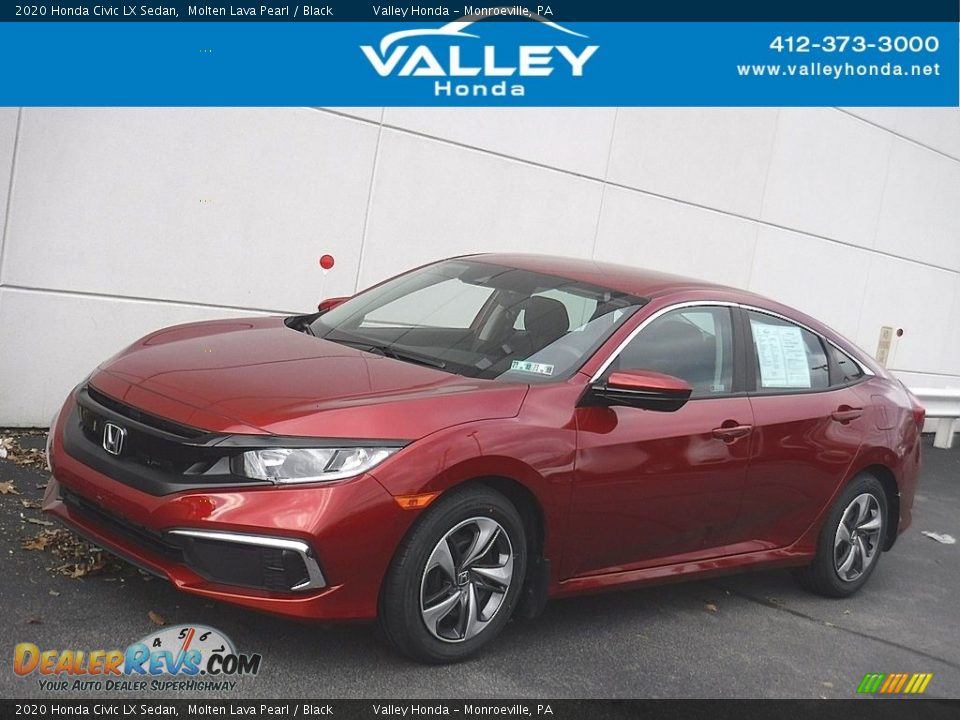 2020 Honda Civic LX Sedan Molten Lava Pearl / Black Photo #1
