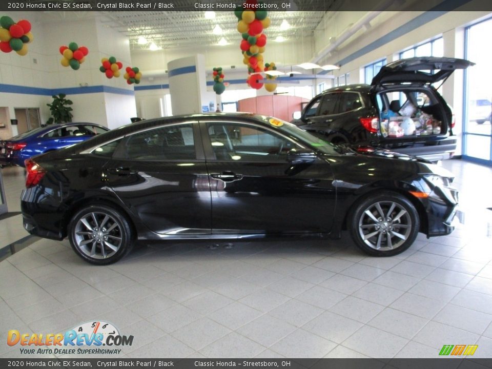 2020 Honda Civic EX Sedan Crystal Black Pearl / Black Photo #4