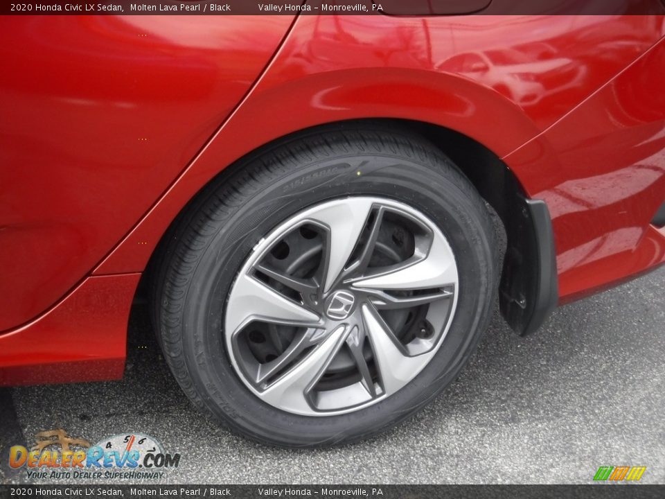 2020 Honda Civic LX Sedan Molten Lava Pearl / Black Photo #3