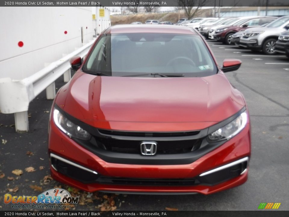 2020 Honda Civic LX Sedan Molten Lava Pearl / Black Photo #4