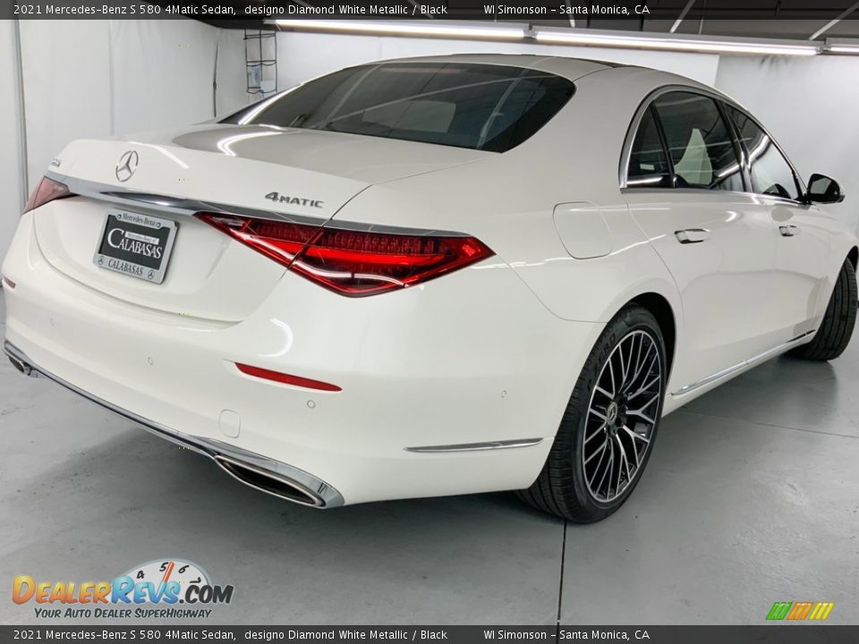 2021 Mercedes-Benz S 580 4Matic Sedan designo Diamond White Metallic / Black Photo #5