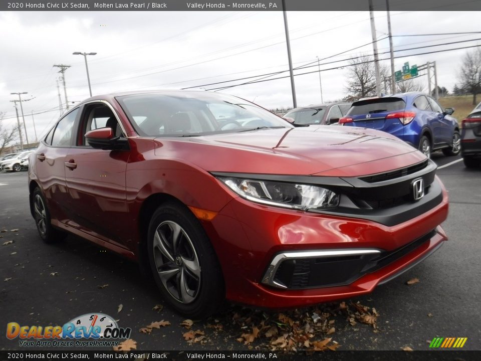 2020 Honda Civic LX Sedan Molten Lava Pearl / Black Photo #5