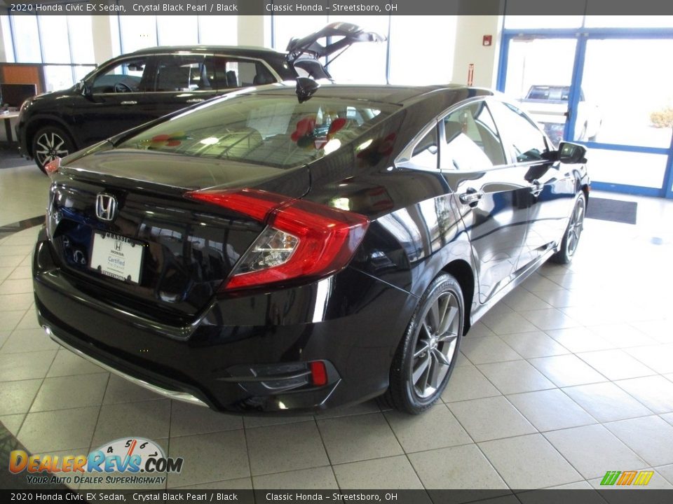 2020 Honda Civic EX Sedan Crystal Black Pearl / Black Photo #7