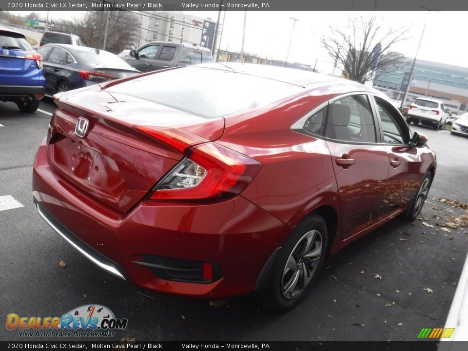 2020 Honda Civic LX Sedan Molten Lava Pearl / Black Photo #6