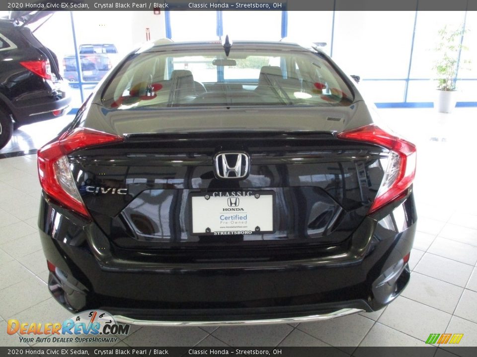 2020 Honda Civic EX Sedan Crystal Black Pearl / Black Photo #8