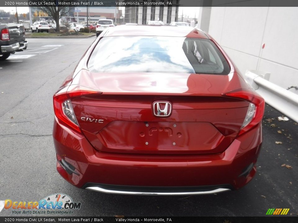 2020 Honda Civic LX Sedan Molten Lava Pearl / Black Photo #7