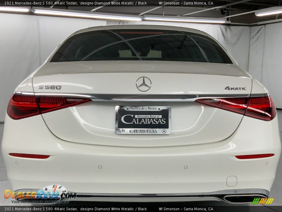 2021 Mercedes-Benz S 580 4Matic Sedan designo Diamond White Metallic / Black Photo #7