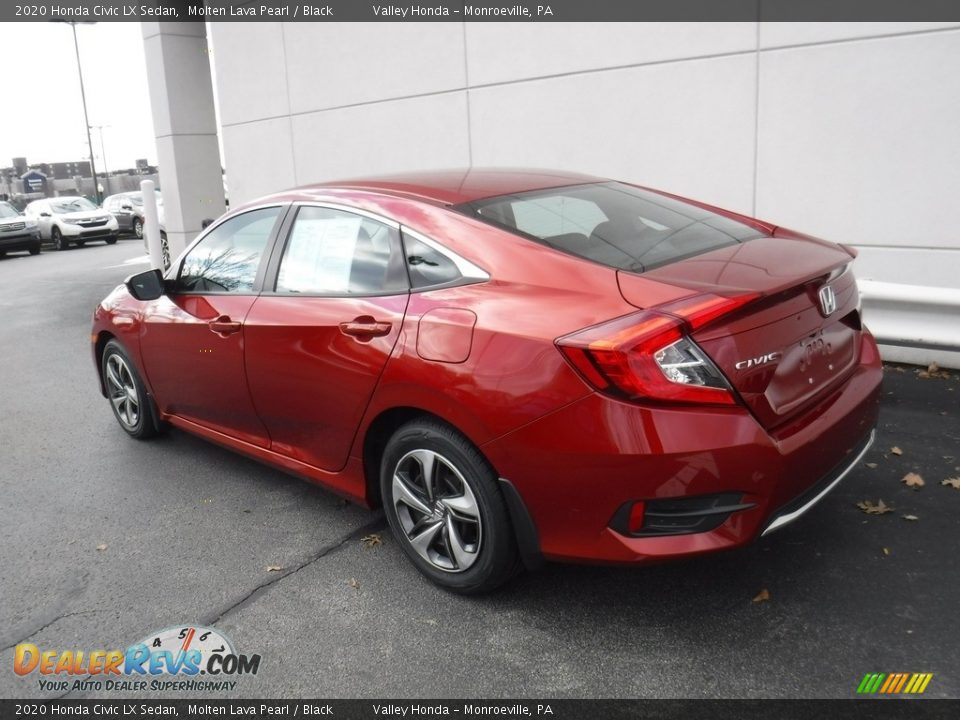 2020 Honda Civic LX Sedan Molten Lava Pearl / Black Photo #8
