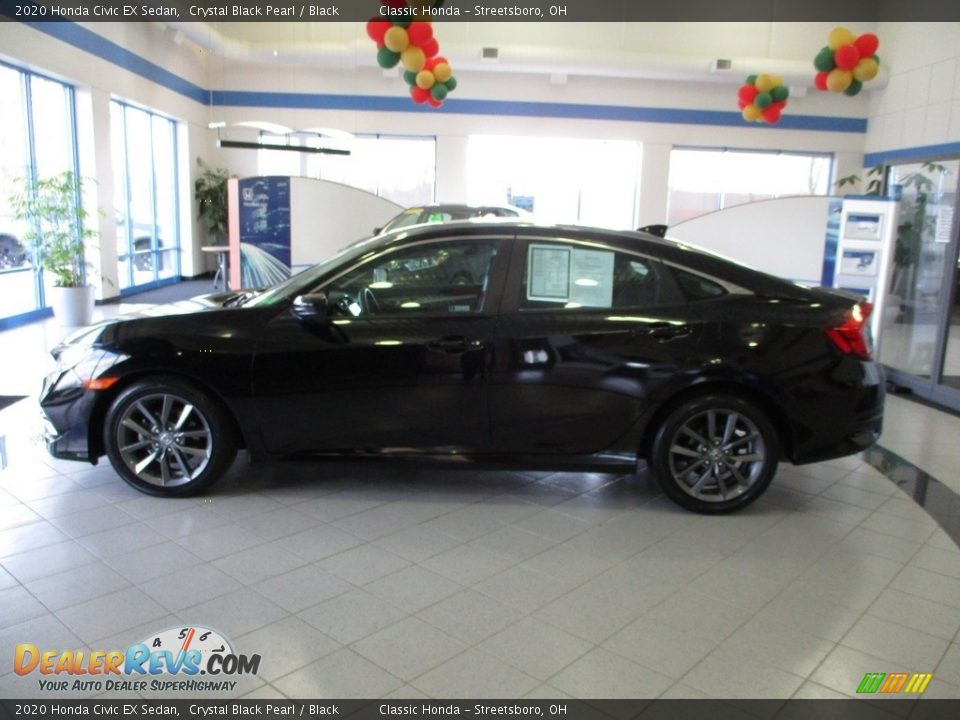 2020 Honda Civic EX Sedan Crystal Black Pearl / Black Photo #10