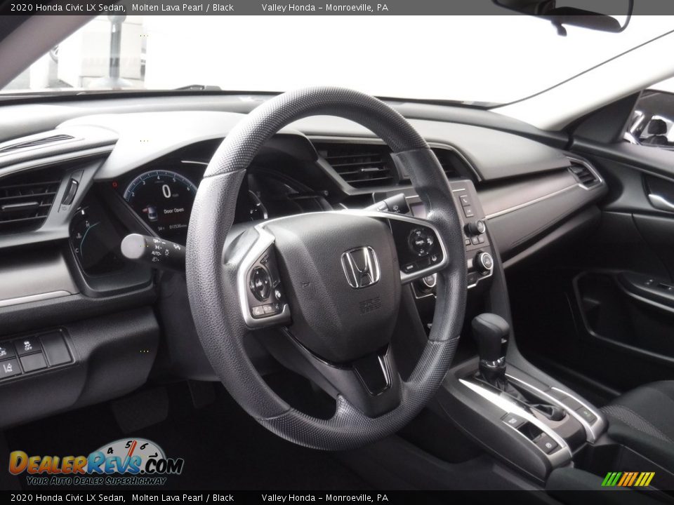 2020 Honda Civic LX Sedan Molten Lava Pearl / Black Photo #9