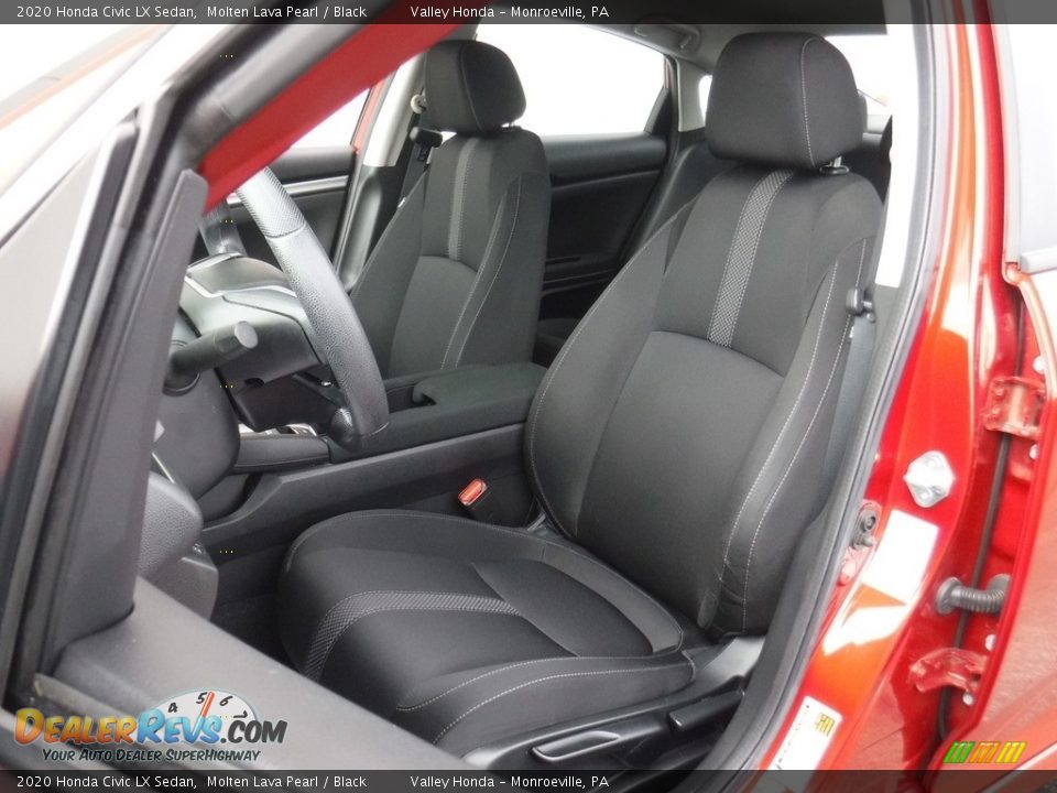 2020 Honda Civic LX Sedan Molten Lava Pearl / Black Photo #10