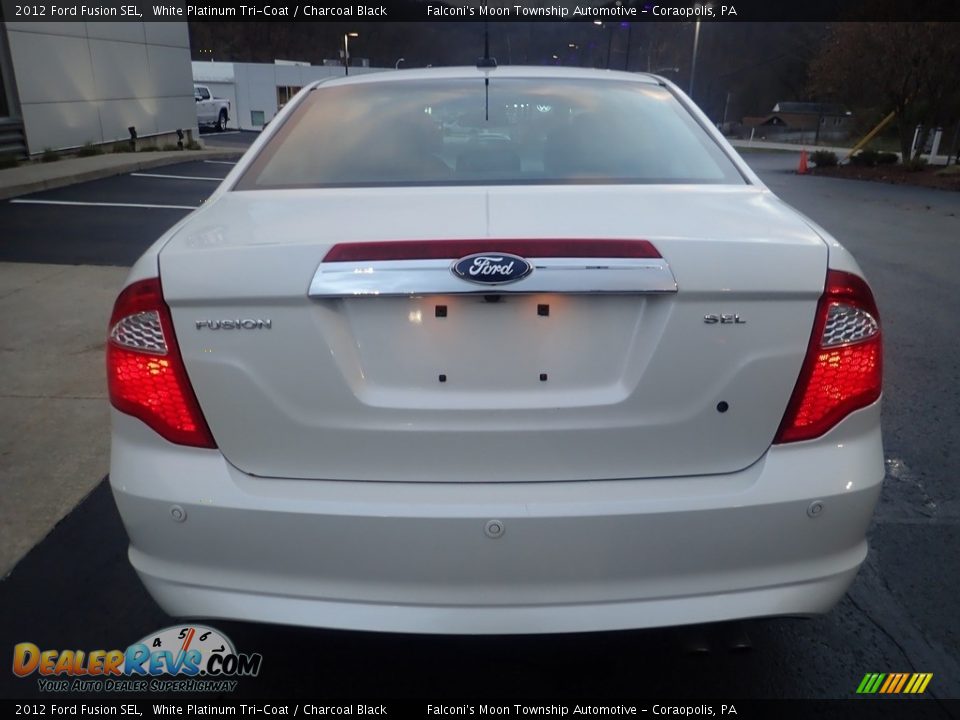2012 Ford Fusion SEL White Platinum Tri-Coat / Charcoal Black Photo #3