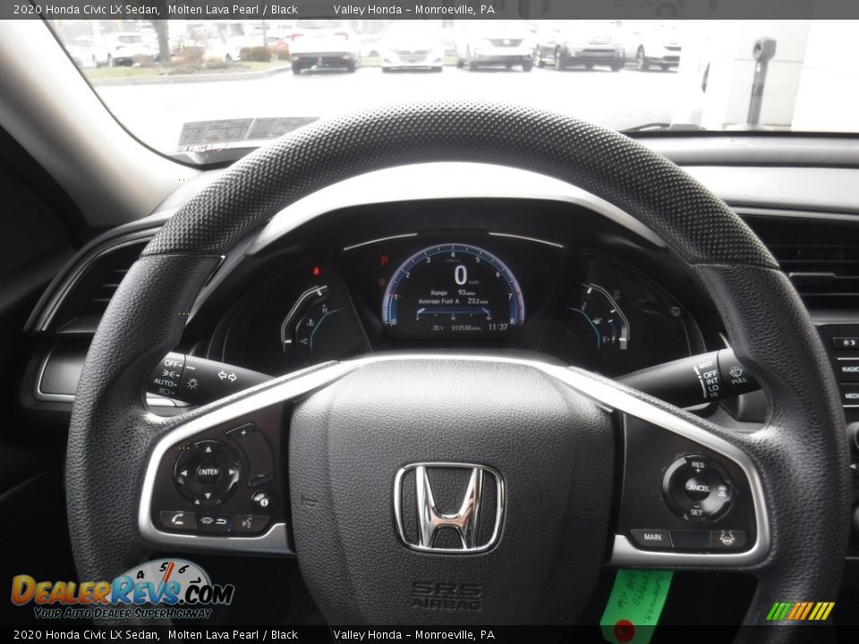 2020 Honda Civic LX Sedan Molten Lava Pearl / Black Photo #18