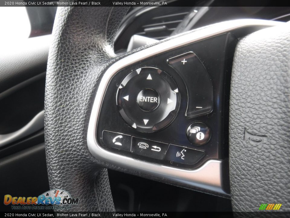 2020 Honda Civic LX Sedan Molten Lava Pearl / Black Photo #19