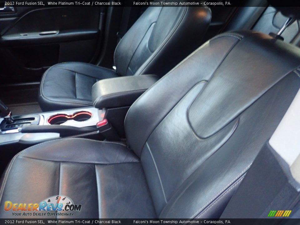 2012 Ford Fusion SEL White Platinum Tri-Coat / Charcoal Black Photo #16