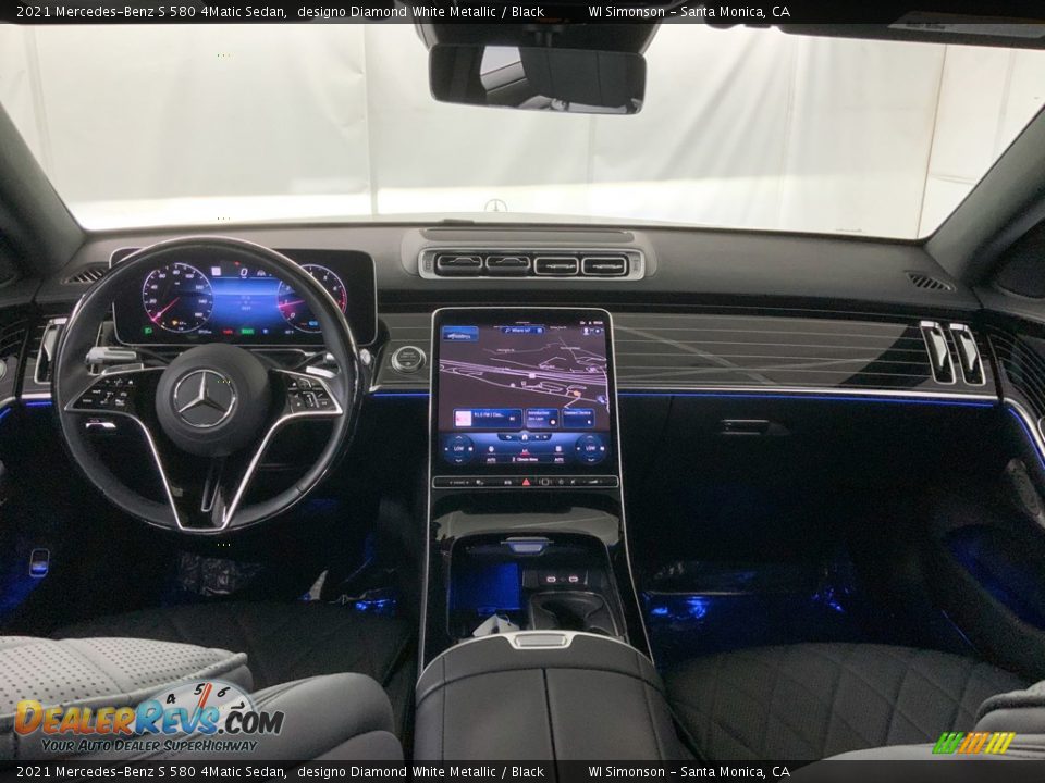 2021 Mercedes-Benz S 580 4Matic Sedan designo Diamond White Metallic / Black Photo #23