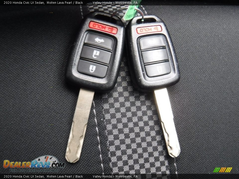 2020 Honda Civic LX Sedan Molten Lava Pearl / Black Photo #25