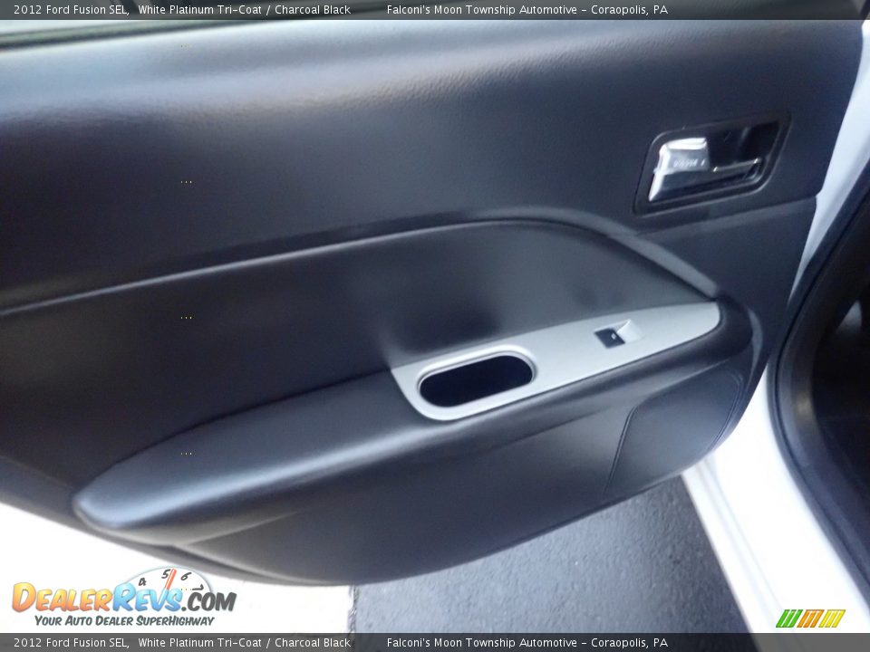 2012 Ford Fusion SEL White Platinum Tri-Coat / Charcoal Black Photo #19