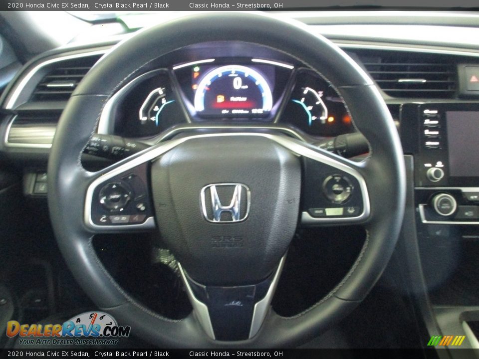 2020 Honda Civic EX Sedan Crystal Black Pearl / Black Photo #30