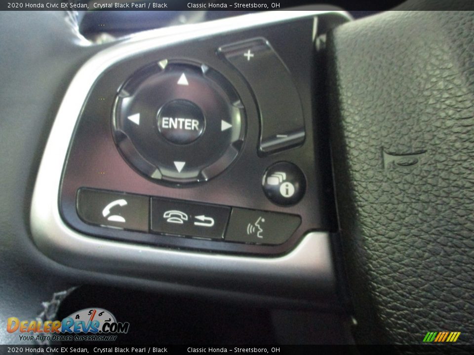 2020 Honda Civic EX Sedan Crystal Black Pearl / Black Photo #31