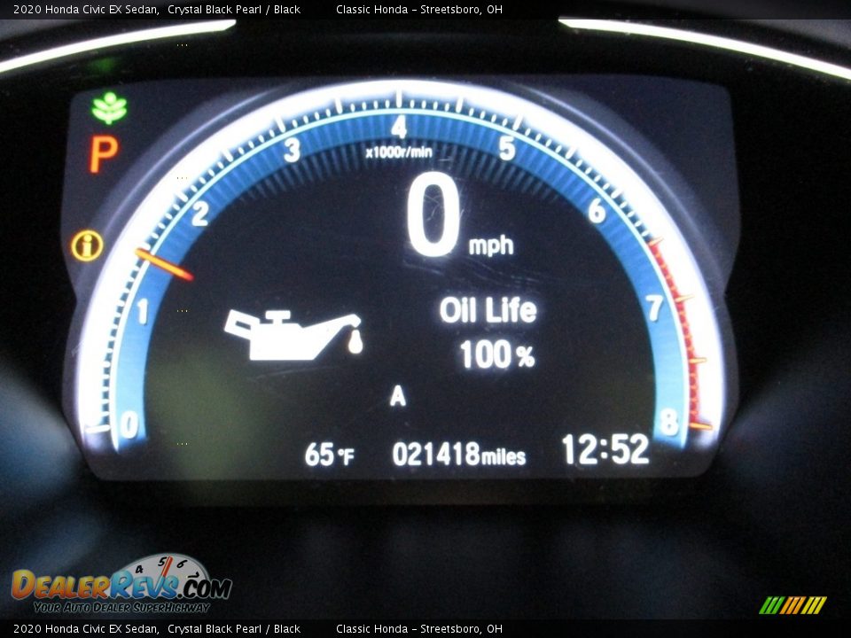 2020 Honda Civic EX Sedan Crystal Black Pearl / Black Photo #33