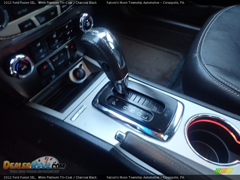 2012 Ford Fusion SEL White Platinum Tri-Coat / Charcoal Black Photo #23