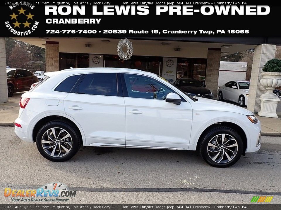 2022 Audi Q5 S Line Premium quattro Ibis White / Rock Gray Photo #1