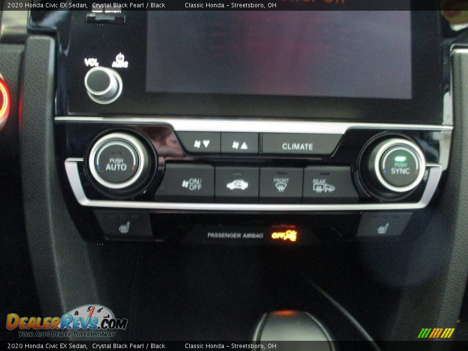 2020 Honda Civic EX Sedan Crystal Black Pearl / Black Photo #35