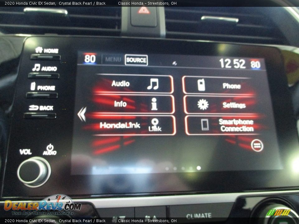 2020 Honda Civic EX Sedan Crystal Black Pearl / Black Photo #36