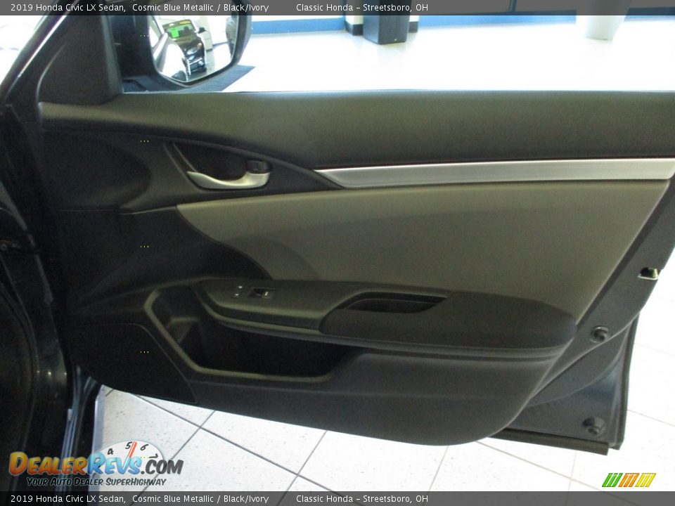 2019 Honda Civic LX Sedan Cosmic Blue Metallic / Black/Ivory Photo #14