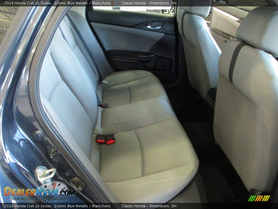 2019 Honda Civic LX Sedan Cosmic Blue Metallic / Black/Ivory Photo #19