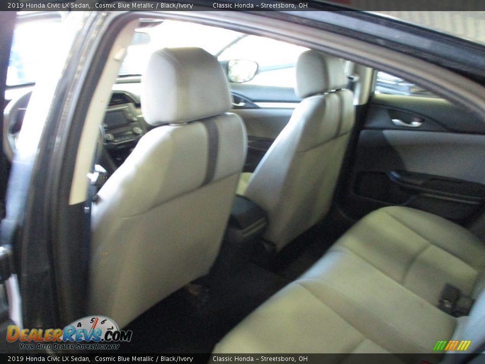 2019 Honda Civic LX Sedan Cosmic Blue Metallic / Black/Ivory Photo #23