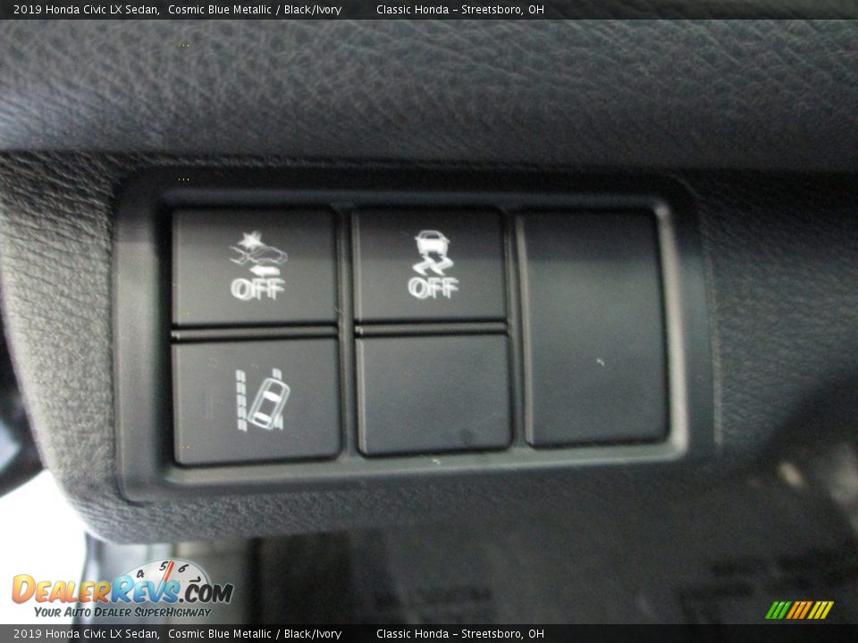 2019 Honda Civic LX Sedan Cosmic Blue Metallic / Black/Ivory Photo #28