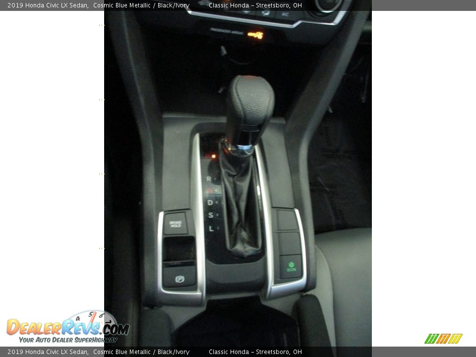 2019 Honda Civic LX Sedan Cosmic Blue Metallic / Black/Ivory Photo #33